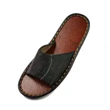 2016 Summer Home Shoes Leather Men Women Indoor Slippers Household Pantoufle Femme Pantufa Plus Size Pantuflas Chinelo Masculino