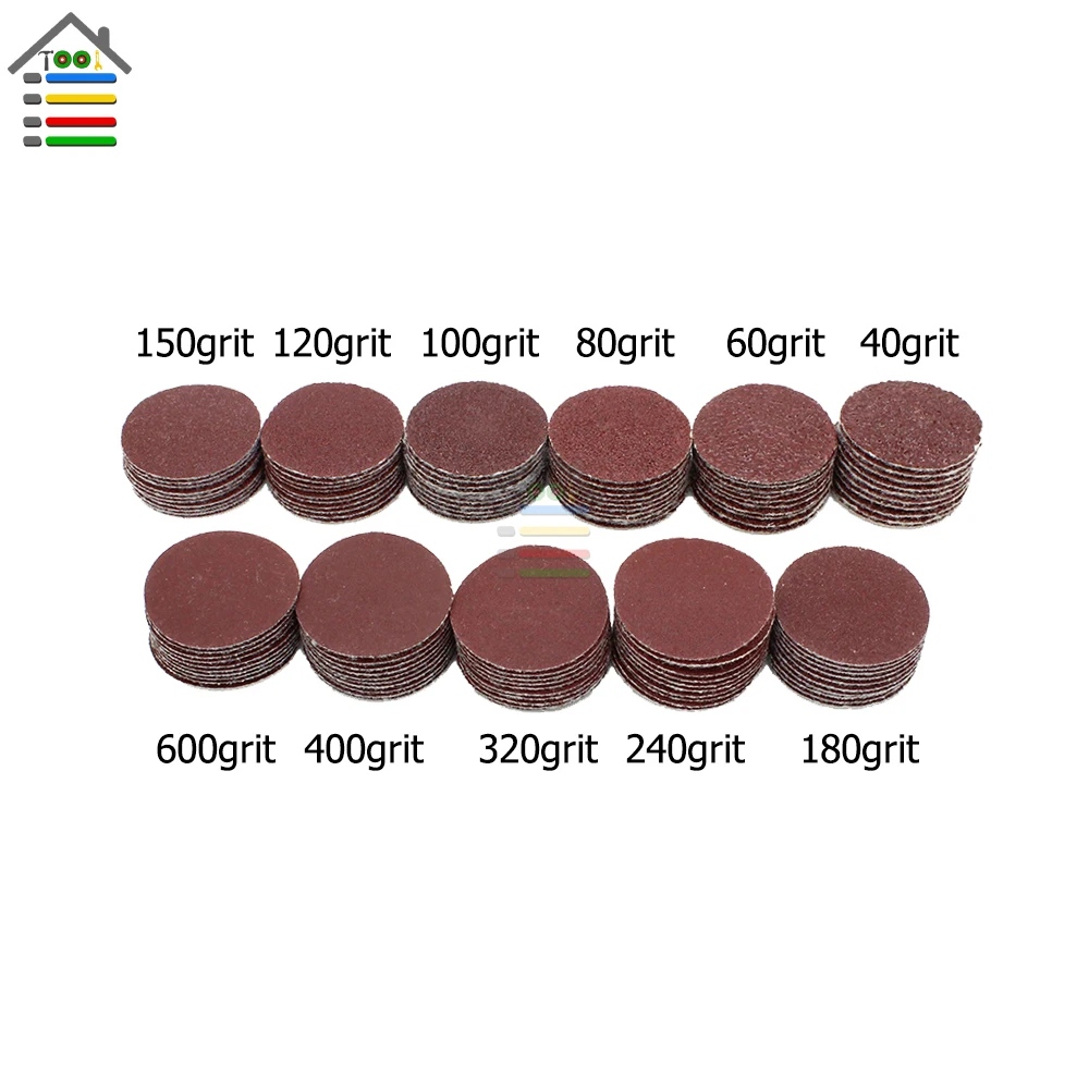 

AUTOTOOLHOME 110PC 40-600 Grit 1 inch 25mm Sanding Sander Discs Sandpaper Abrasive Tools For Dremel 4000 Accessories Grinder