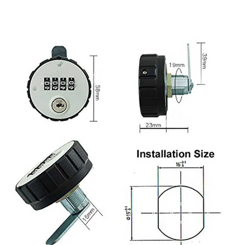 Комбинированный Замок для шкафа, 4 цифры, без ключа, для двери ящика, для спортзала, школы, шкафчик с ключом сброса