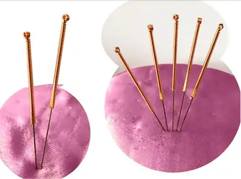 

100 pcs disposable sterile copper handle acupuncture needles flat tip CBR knife needles 0.35/40/50/60mm