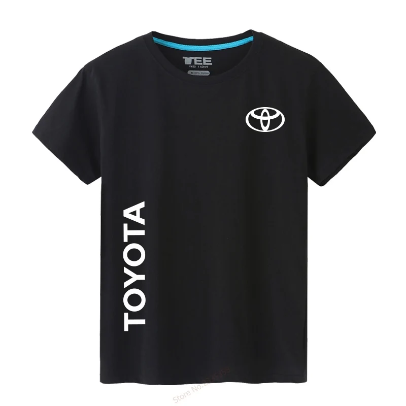 Новые летние женские Для мужчин хлопок Toyota футболка топы с круглым вырезом Футболка Для мужчин - Цвет: Черный