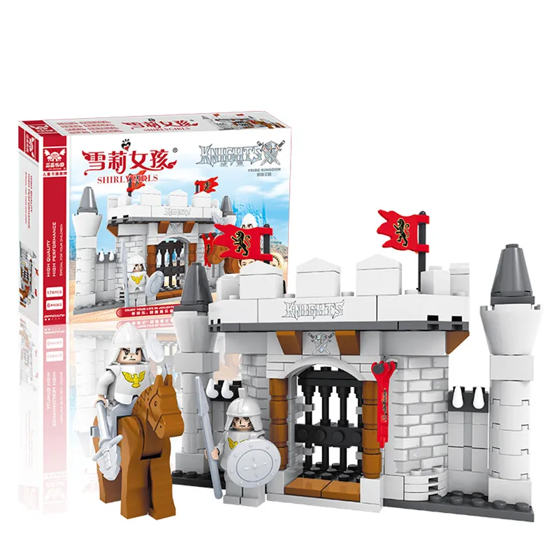 Castle Building Block Sets 174pcs DIY Building Blocks Assemble Toy Early Educational Brinquedos Kids legoeings Castle Building Block Sets 174pcs DIY Building Blocks Assemble Toy Early Educational Brinquedos Kids legoeings