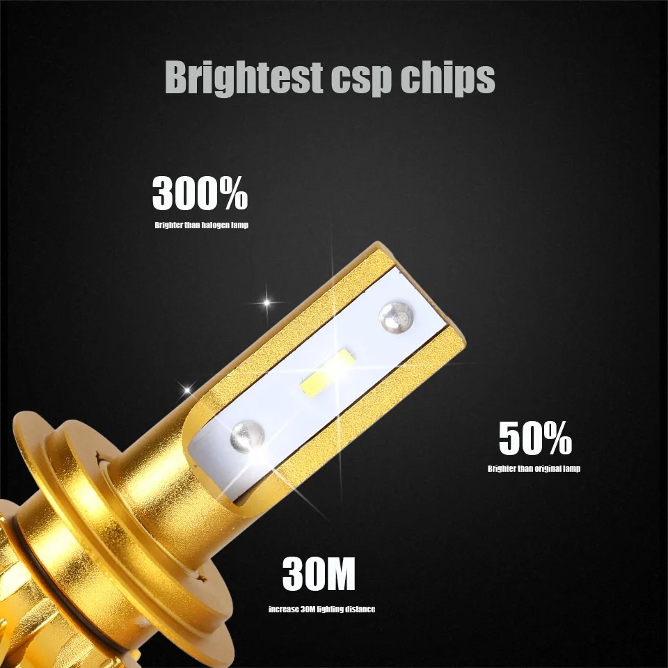 ANMINGPU 2x Mini 13000LM/пара 50 Вт H7 светодиодный светильник H4 H1 H3 H11 H8 9005/HB3 9006/HB4 9012