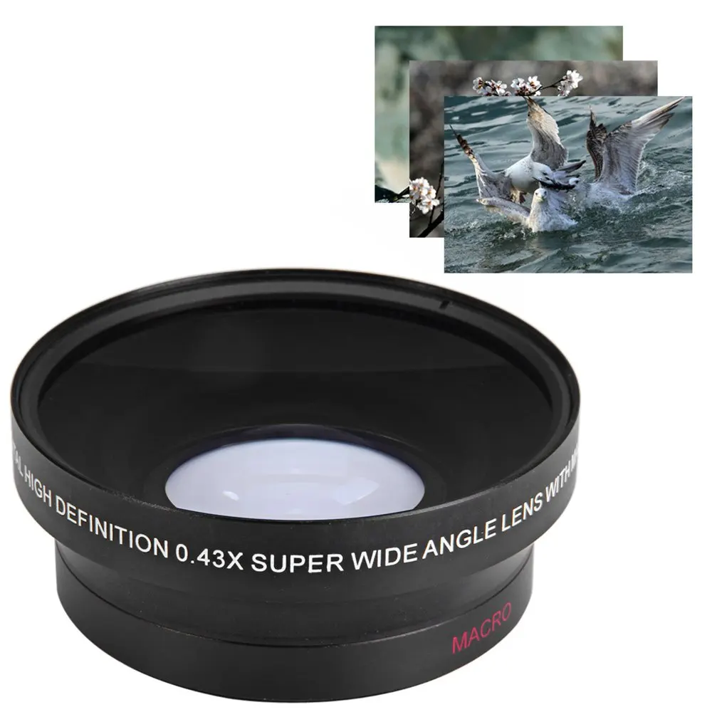 New 67mm 0.43X Super Wide Angle Macro Lens For Canon Nikon Sony Filter