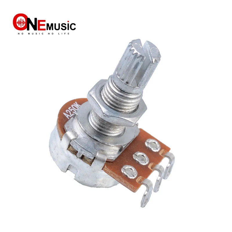 

2pcs A250K B250K Short Split Shaft 15mm Guitar Pots Potentiometer For Guitar Bass Part Full Size