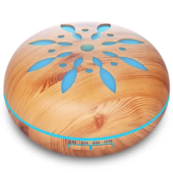 

Air Humidifier Essential Oil Diffuser Aroma Lamp Aromatherapy Electric 550ml Aroma Diffuser Mist Maker for Home-Wood