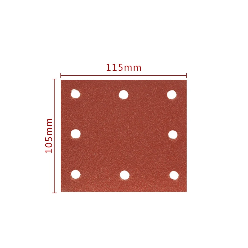 Papier abrasif carré 115x105mm grain 120 pour ponçage intermédiaire du métal