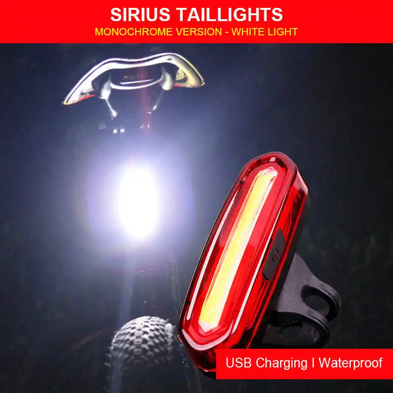 INBIKE велосипедный фонарь USB Перезаряжаемый хвостовой фонарь велосипеда ночной велосипедный светодиодный фонарь Водонепроницаемый MTB дорожный задние фары для велосипеда - Цвет: White Light
