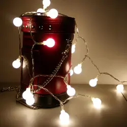 10 м 80 светодиодный мяч строки открытый огни 220 v ЕС Рождество для отдыха и вечеринок Свадебные украшения лампочки гирлянды Casa Decor