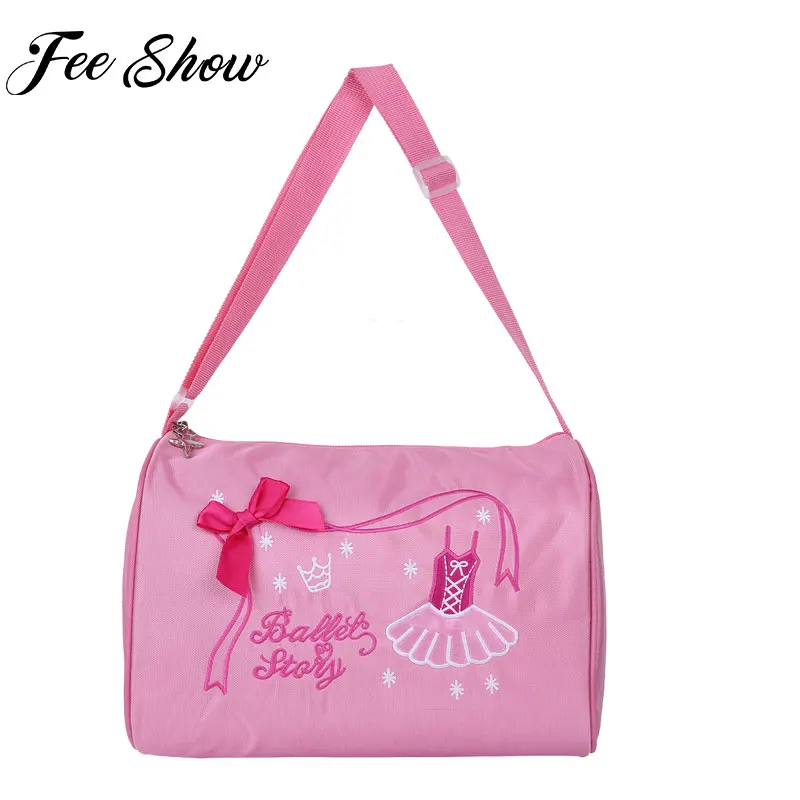 

FEESHOW Kids Ballet Shoulder Bag Ballerina Dance Bags Girls Handbag Gym Bags Make Up Backpacks for Teenage Children Schoolbag