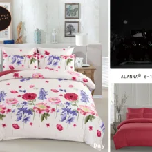 Alanna набор постельного белья с цветочным принтом, светящееся одеяло, евро Пастельное постельное белье, Королевский двухспальный размер, покрывало, Комплект постельного белья