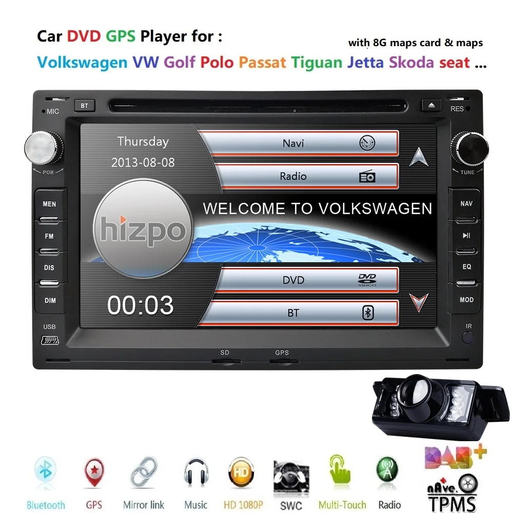 Flash Deal 2 din AutoRadio GPS Car DVD Player for VW PASSAT B5 MK5 GOLF MK3 IV MK4 Polo MK4 Transporter T5 BORAFord Galaxy Sharan SEAT leon 3