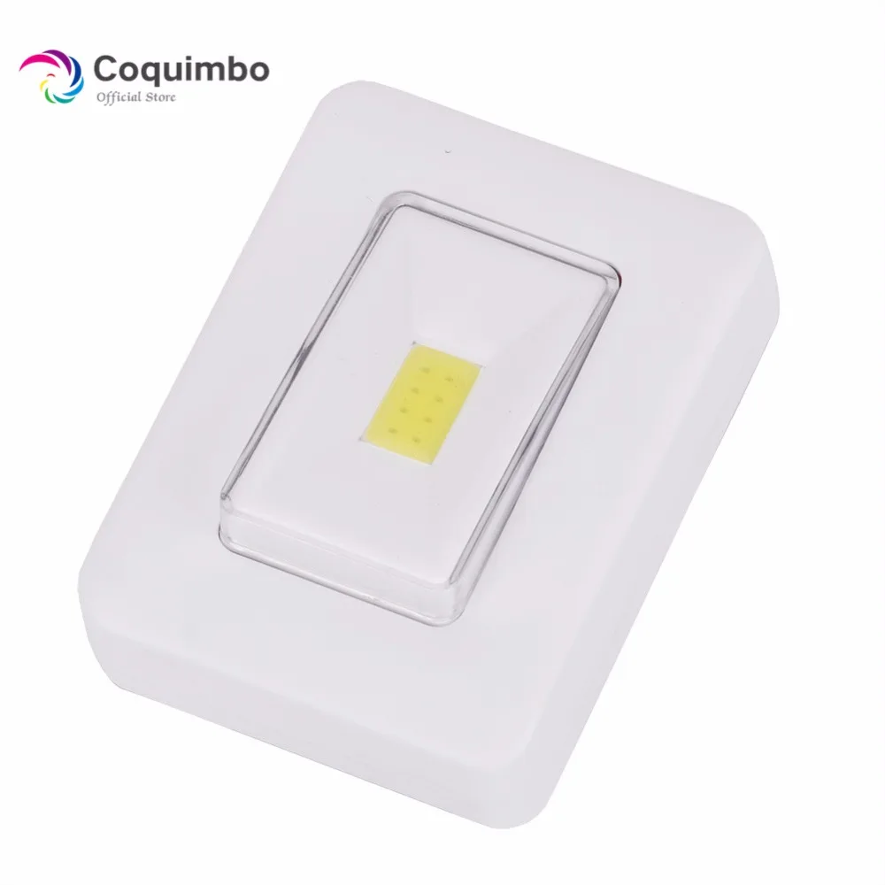 Cob Led Magnetic Switch Night Light Battery Operated Cordless