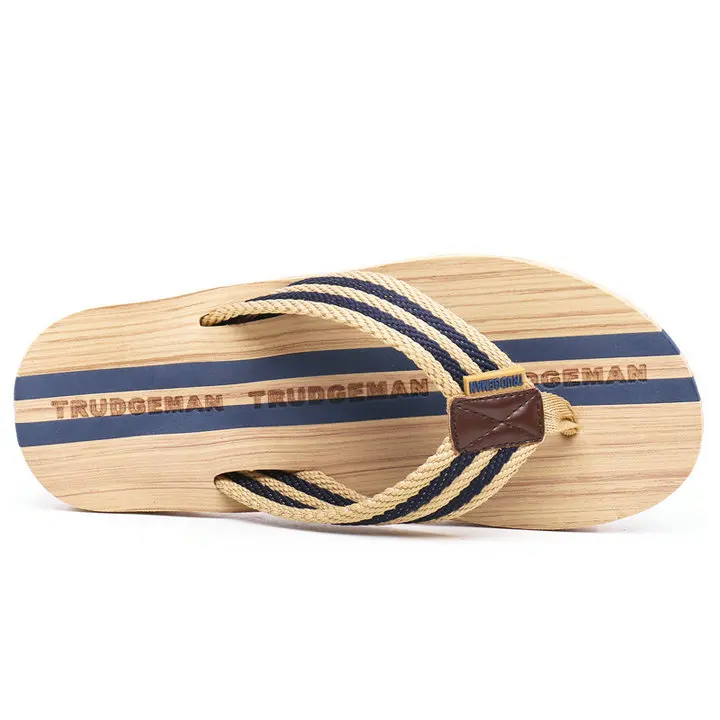 New Arrival Wood Grain Design Women's And Men's Summer Non Slip Sandals Outdoor & Indoor Flip-flops Beach Shower Slippers Shoes (17)