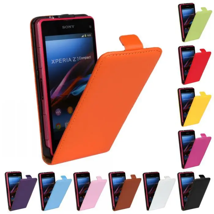 

Genuine Leather Case Luxury Vertical Magnetic Flip Phone Accessories Cover for Sony experia Xperia Z3 Compact Z3mini M55W D5803