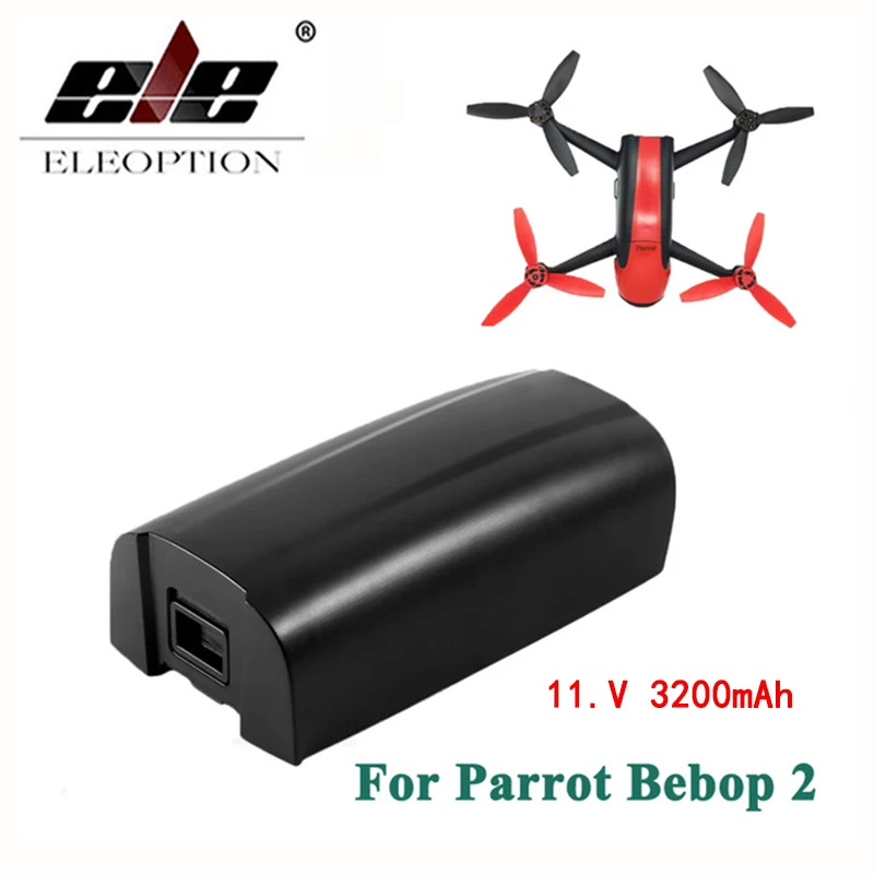 ELEOPTION Battery For Parrot Bebop 2 3S 11.1V 3200mAh Upgrade Rechargeable Li-po Drone Quadcopter | Электроника