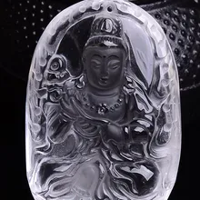 Световое пятно натуральный белый кристалл Будды кулон Fudo петух Будды покровитель корейский