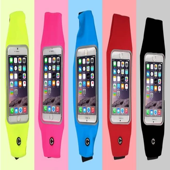 

100pcs/lot Waterproof Running Sport Waist Bag Pockets Running Belt Pouch Case for iphone 7 6 6s