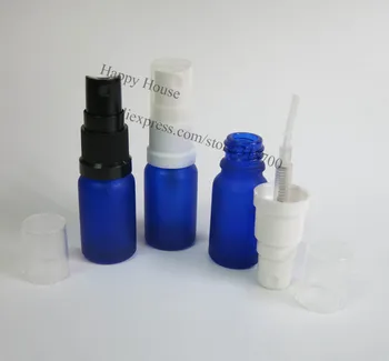 

360 x 10ml Frost Blue Glass Perfume Bottle,10cc Glass Essential Oil Bottle With Sprayer,1/3OZ Fragrance Bottle