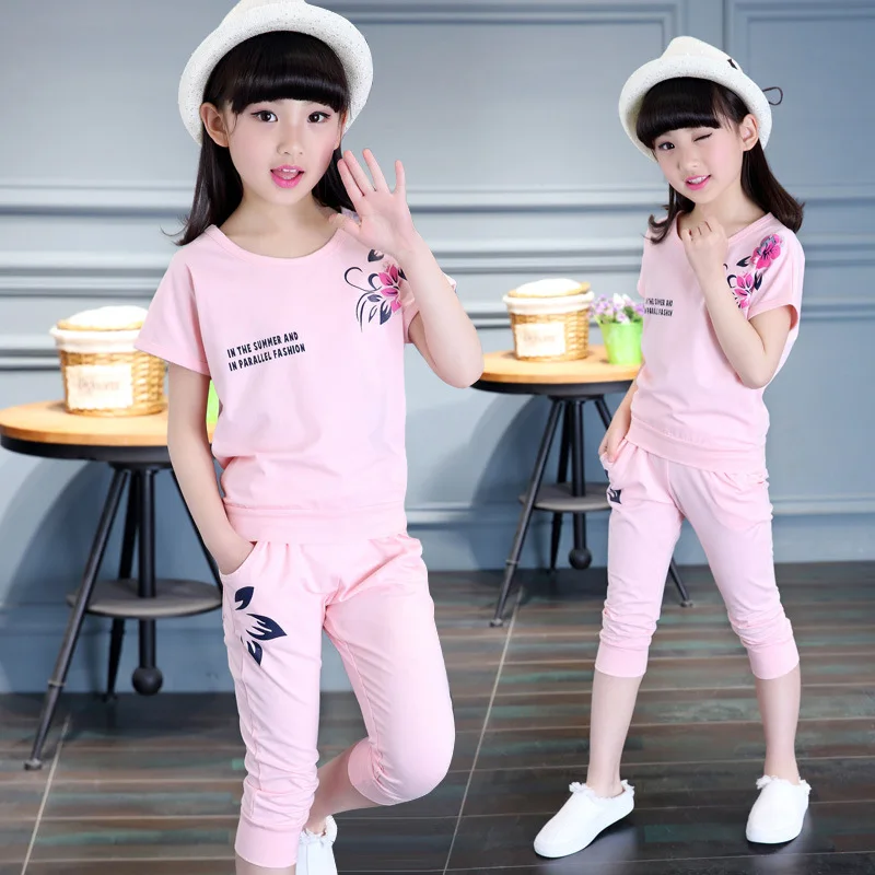 US $13.23 10% OFF|Mädchen Kleidung Kinder Trainingsanzug Outfit Kids Sommer Baumwolle Twinset Sport Anzug Schuluniform Teenager Kurzarm Pullover US $13.23 10% OFF|Mädchen Kleidung Kinder Trainingsanzug Outfit Kids Sommer Baumwolle Twinset Sport Anzug Schuluniform Teenager Kurzarm Pullover
