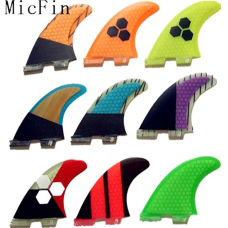 Free shipping Micfin FCS II Fins Blue Carbon Fin Surf Fins