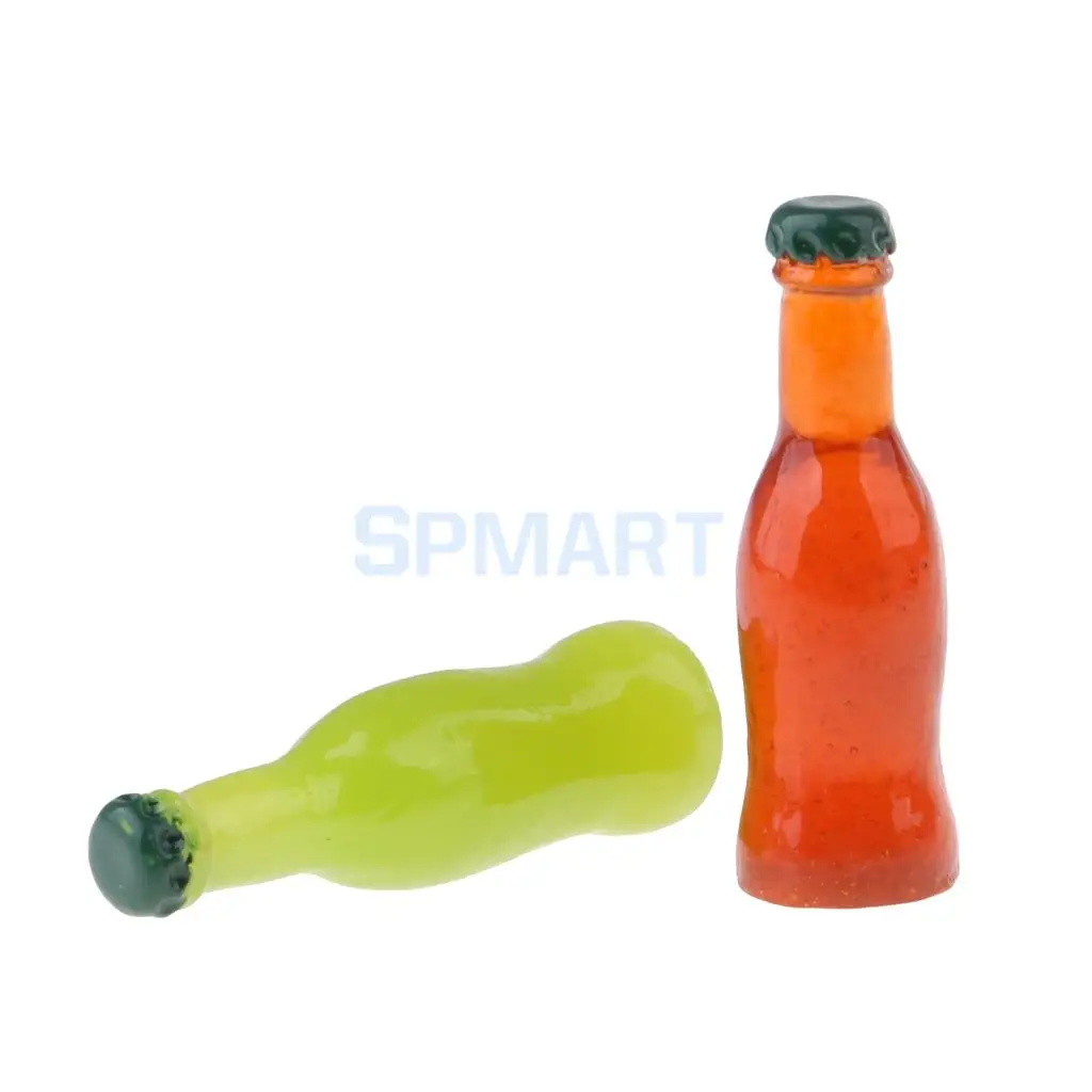 MagiDeal 1/12 Dollhouse Miniature Mini Plastic Colorful Juice/Cocktail Bottles for Dolls House Kitchen Restaurant Party Decor
