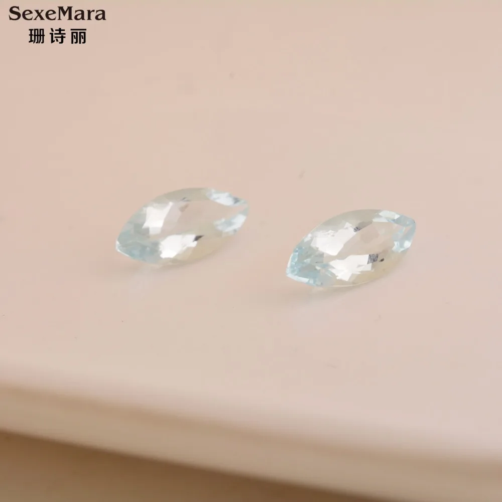 

2.7ct*2 carat Natural 5A Grade Aquamarine Loose Stone Brazil Certificate