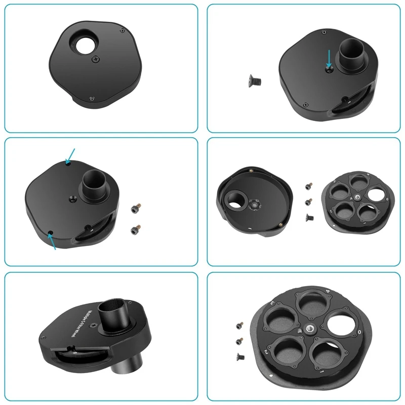 Астрономический телескоп 1,25 дюйма ручной фильтр колеса из пяти частей Аксессуары для цветных фильтров