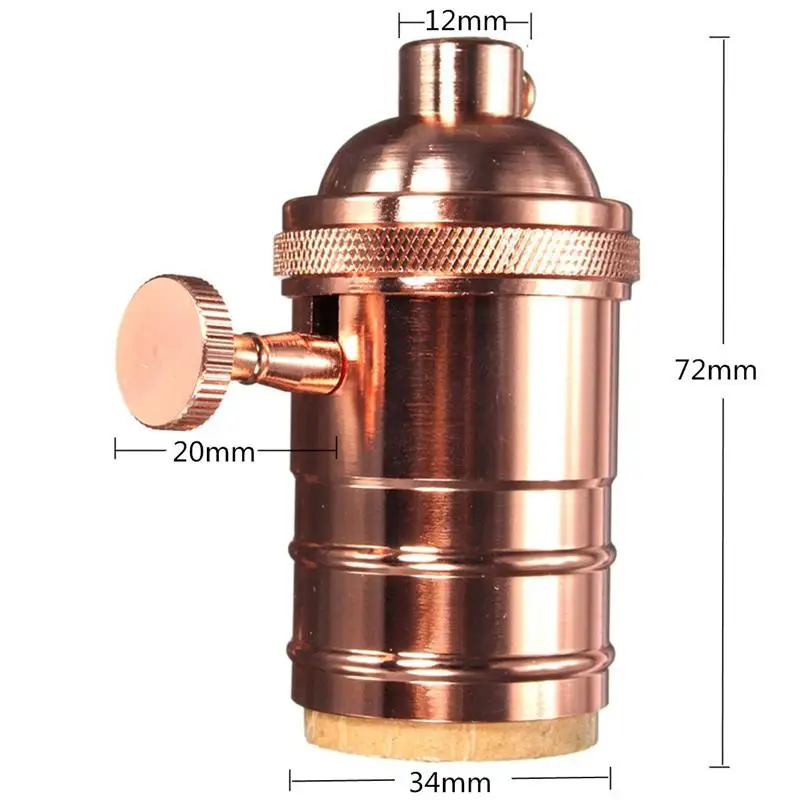 Винтажный патрон для лампы Эдисона E26/E27, винтовой патрон для лампы, алюминиевый патрон, промышленный Ретро подвесной фитинг, патроны, приспособление