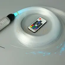 Мини волоконно-оптический свет комплект 6 Вт led RGB Изменение цвета звезды эффект для украшения автомобиля Домашнее освещение Беспроводное управление Энергосбережение