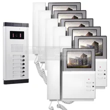 DIYSECUR 4.3″ HD Monitor Apartment Video Door Phone Video Intercom Doorbell System 700 TVLine IR Camera Touch Key for 6 Families