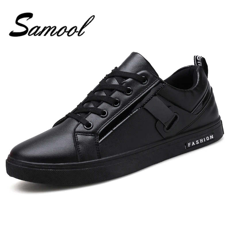 preço Couro Calçados Casuais dos homens Clássicos Moda Masculina Lace up Flats Black White Homens Krasovki Calcanhar Plana Malha Dentro de tenis masculino E58