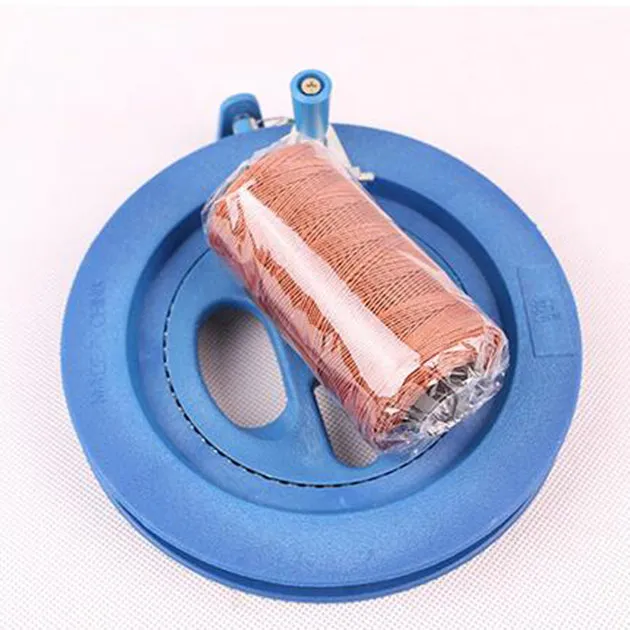 

Round Blue Plastic ABS 18cm Kite Reel Winder with 220m Line Connector for Kite