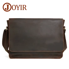 JOYIR 2019 Crazy Horse Genuine Leather Men Messenger Bag Shoulder Bags Leather Crossbody Travel Bag Vintage Handbag For Men 6322 цена JOYIR 2019 Crazy Horse Genuine Leather Men Messenger Bag Shoulder Bags Leather Crossbody Travel Bag Vintage Handbag For Men 6322 цены онлайн