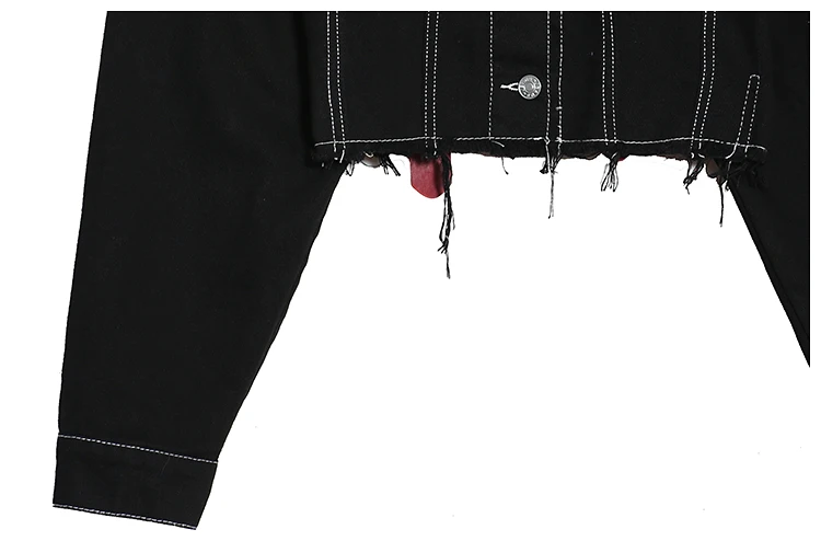 BringBring/ весенне-летняя модная короткая джинсовая куртка без воротника, джинсовая с открытой спинкой, Женская куртка с открытыми плечами 1863