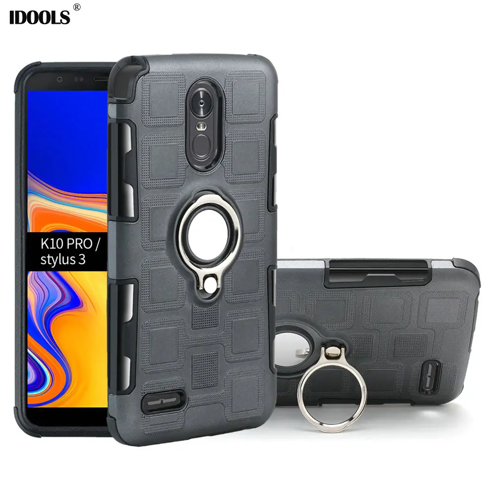 IDOOLS Case for LG K10 Pro High Quality Hard 2 in 1 PC+TPU Cover Armor Phone Bags Cases Stylus 3 Stylus3 Capa |