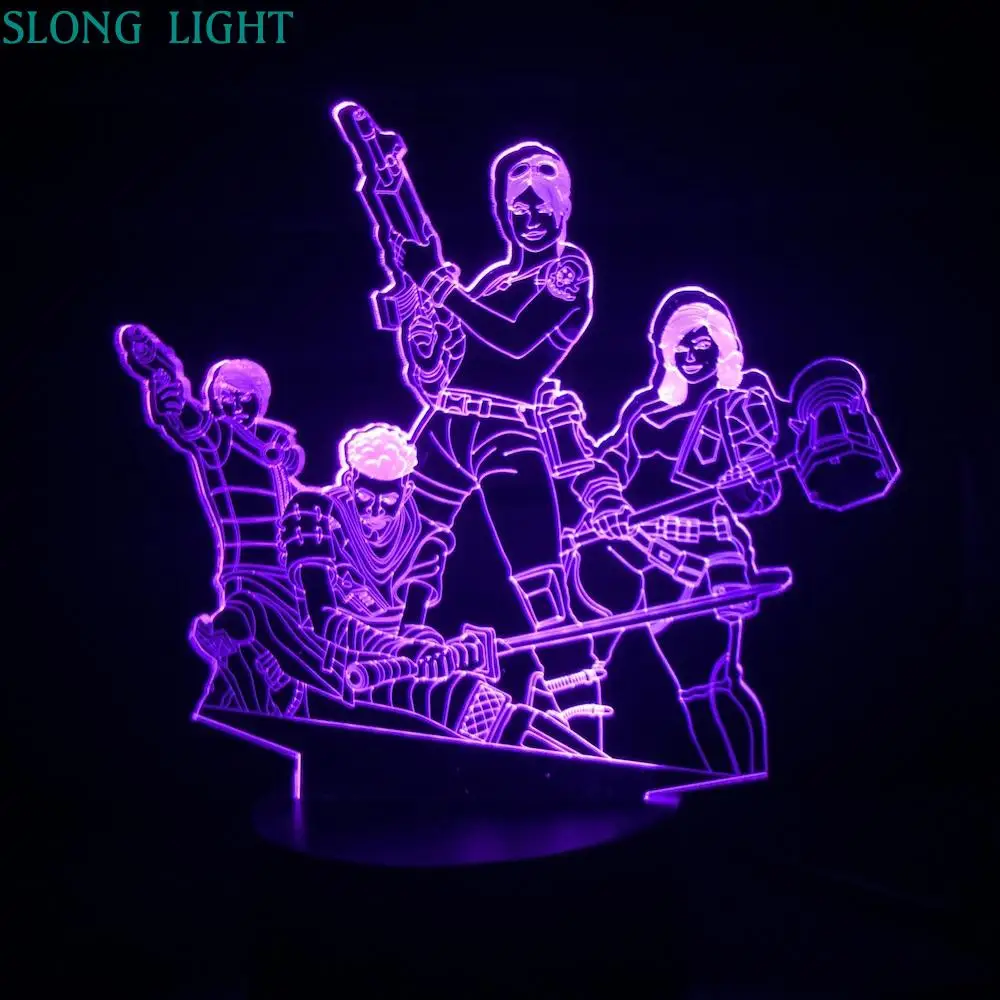 

Fortnited Battle Royale Skin 3D Night Lamp Child Kids Gift Hoom Decorative Lamp Dropshipping 2019 Fortnit LED Night Light Gadget