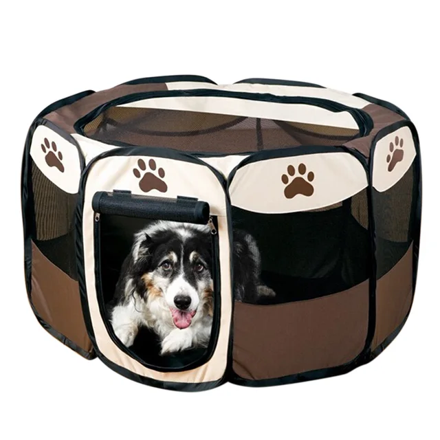 Dog Cage Pet Fence Portable Carrier Playpen Folding Tent Dog Cage Pet Fence Portable Carrier Playpen Folding Tent House Cat Pen Kennel For Dogs In Houses Kennels Pens From Home