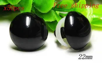 

Free shipping!!!50pcs x 22mm Black Eyes Safety With Plastic Washers For Teddy Bear