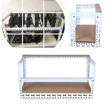 Hot Sale Crypto Coin Open Air Mining Miner Frame Cold Rolled Steel DIY Rig Case for 6 GPU ETH BTC Ethereum EM88