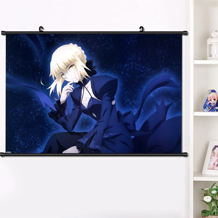 Японская игра аниме Fate/stay night Saber Alter FGO настенная прокрутка постер манга настенные