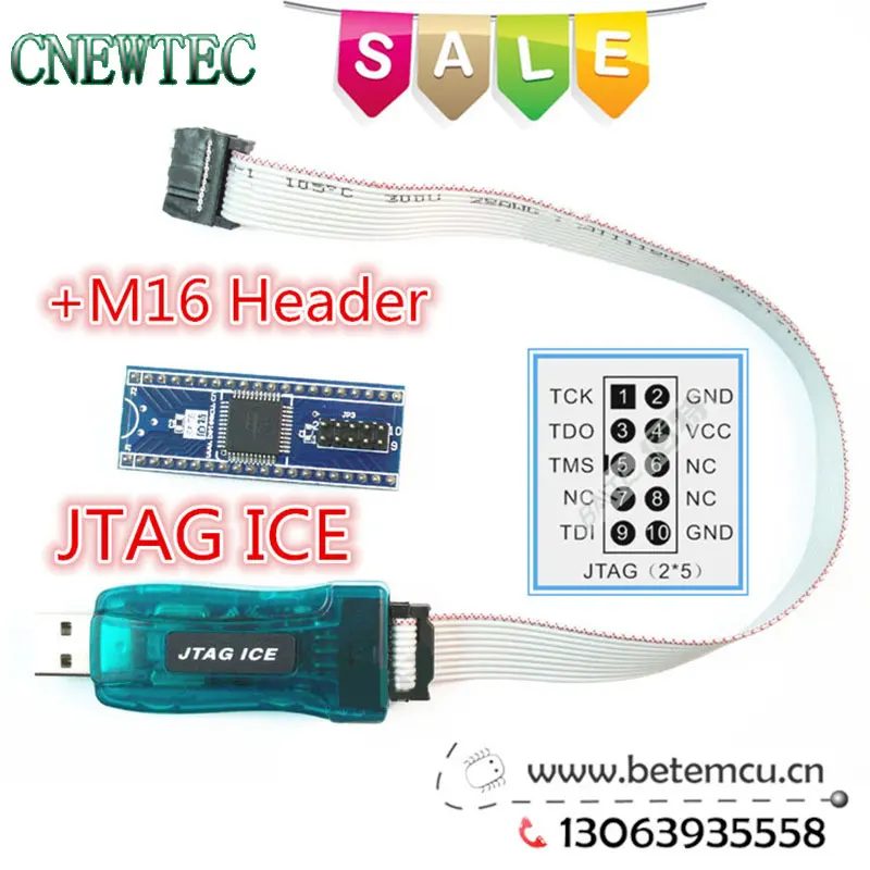 

1LOT=1PCS AVR USB Emulator debugger programmer JTAG ICE for Atmel +1PCS ATMEGA16 JTAG simulation head