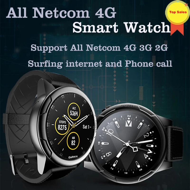 3GB+32GB 4G all netcom Smart Watch Android 7.1. 2MP Camera Fitness Tracker Heart Rate Wifi GPS Bluetooth 4 Smartwatch women men