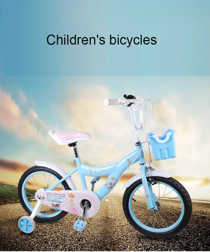 Sale New 5-8 Year Old Boys And Girls Cycling 16-Inch Light Blue Outdoor Sports Children Pedaling Bicycle 0