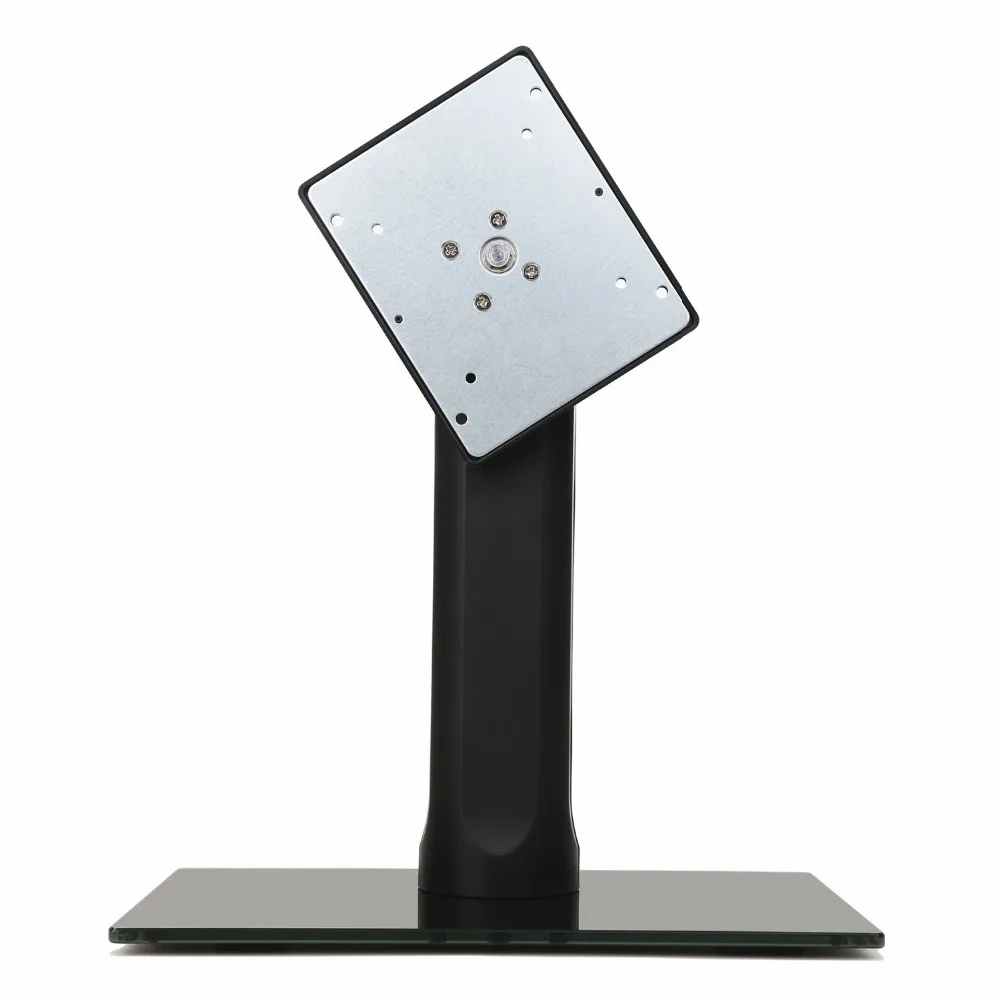 Tilt&Swivel Single LCD Monitor Stand Height Adjustable Toughened Glass Heavy Bottom For 10-24inch Monitor VESA 100&75mm (3)