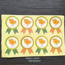 240 шт./лот 2 цвета птица "Спасибо тебя'' печать наклейка чашка Подарочная наклейка на коробку выпечки посылка cake box украшенная упаковка стикер