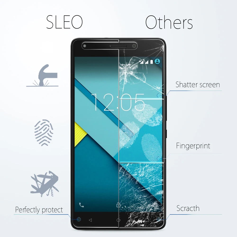 SLEO 2 шт. Премиум закаленное Стекло для BQ Aquaris M5.5 Экран протектор Закаленное