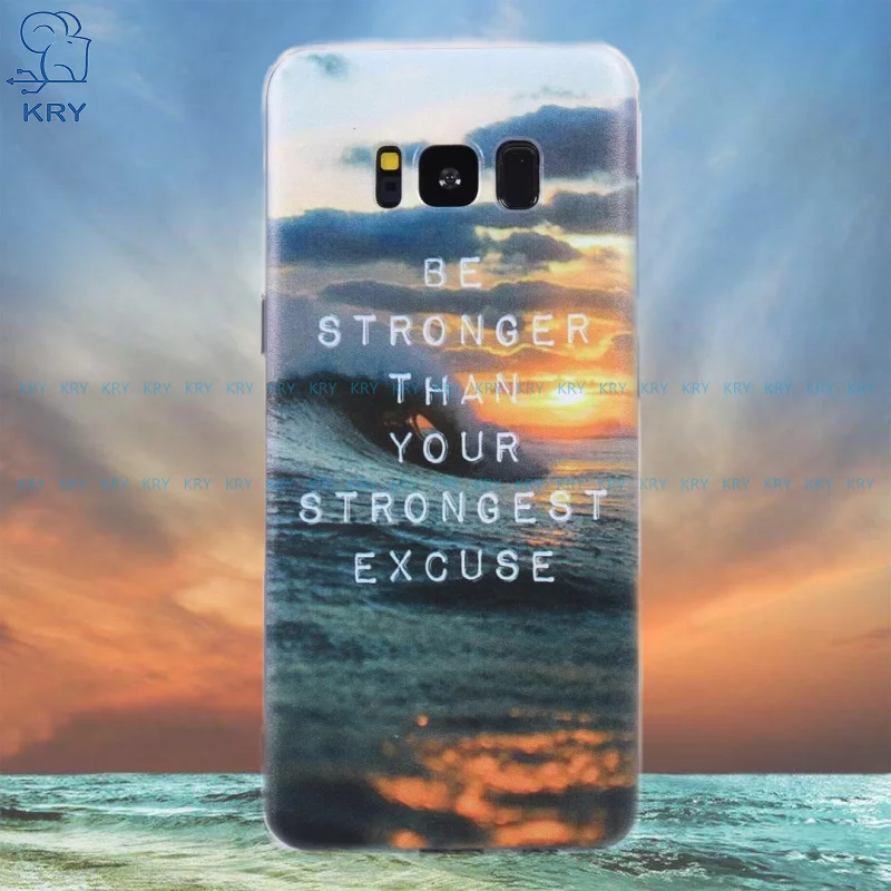 KRY Quotes & Messages Phone Cases for Samsung Galaxy S8 Case Soft TPU Cover For Samsung S8 Case Protective Back Cover Cases cases-for-s8+