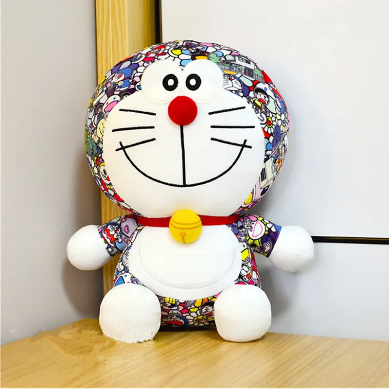 

KAWS 25CM Takashi Murakami Street Art OriginalFake Cartoon Doraemon Cosplay KAWS Action Figure Collection Model Toy M143