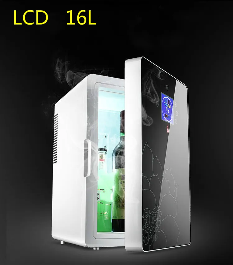 16L 220v 12v Dual-core LCD Display Mini Car Fridge ABS Multi-Function Home Cooler Freezer Warmer Portable auto Fridge Freezer 12 volt fridge